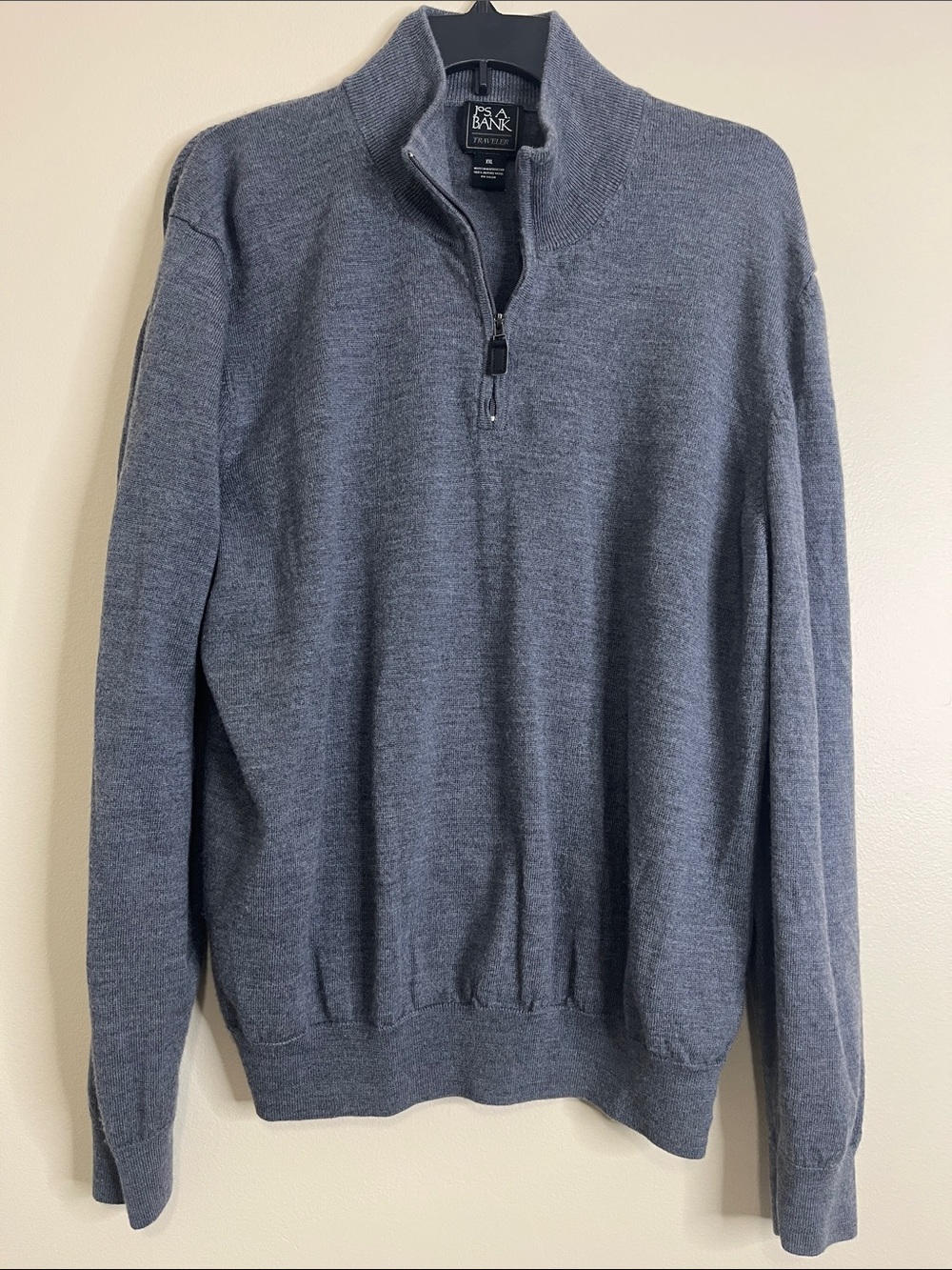 Jos. A. Bank Men's Gray Quarter-Zip Sweater